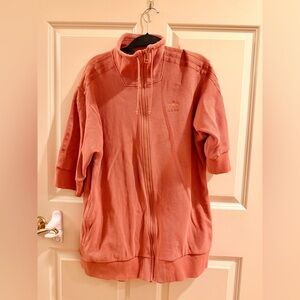 Adidas womens short sleeve jacket pink - size M